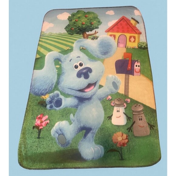 Blue's Clues My Home Fleece Blanket HTF Nickelodeon Mr. Salt & Mrs. Pepper - Picture 1 of 7